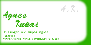 agnes kupai business card
